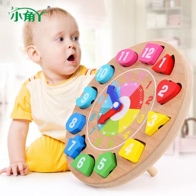 China Geometry Animal Digital String DIY TOY Cartoon Model Educational Children Play Clock Wooden Toy for sale