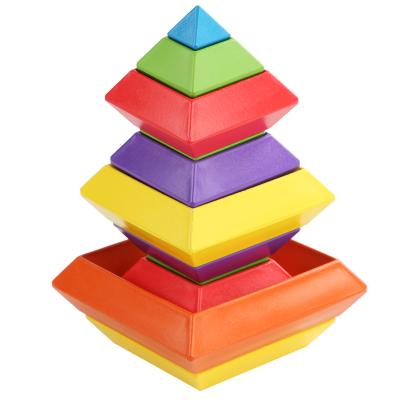 China Educational Toy Pyramid Toys Luban Tower Building Blocks Pellet Tower Intelligence Building Blocks Variety Children's Educational Block for sale