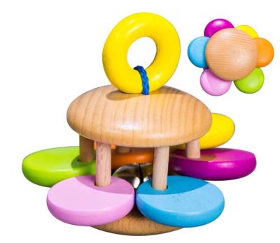 China Musical Voice Recognition Wooden Early Grip Baby Comfort Bell Toy Baby Enlightenment Sensory Education Four Toy Sets for sale