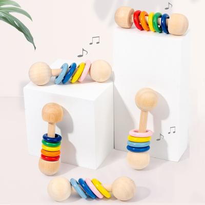 China Entertainment Toys Amazon Hot Selling Wooden Baby Rattle, Molars, Baby Eraser Toy For Kids Baby Rattles Baby Toy Gift Set Baby Teething Toys Teethers for sale