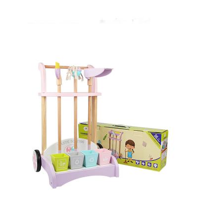 China Children's toys children play house toy waste matching wheelbarrow boys and girls kindergarten hygiene cleaning car for sale