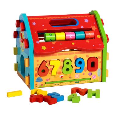 China New Design Montessori Kids Educational Wooden Building Blocks Stacker Wooden Toys For Children for sale