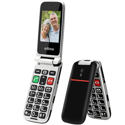 China Artfone Big Button Mobile Phone Fast Charging For Flip Mobile Phone Clam Dual Superior Older SIM Free Unlocked Easy To Use for sale