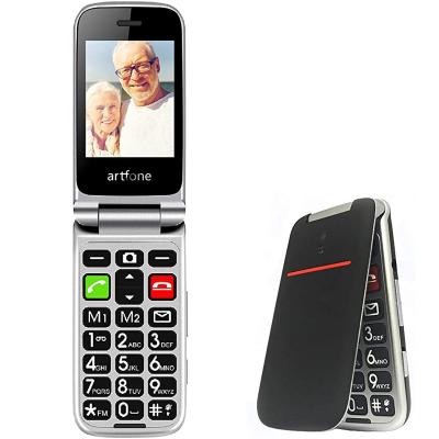 China Artfone Fast Charge CF241 Flip Mobile Phone Unlocked Top, Big Button Cell Phone for Elderly with Dual Sim and 2.4