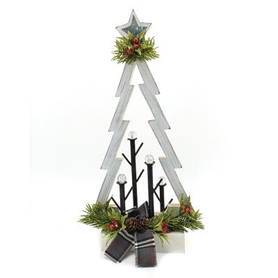 China Europe Christmas Decoration Craft Wall Decor Wood Wooden Christmas Tree for sale