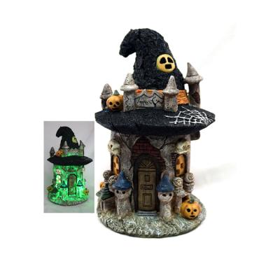 China Europe Halloween 2021 Cute Decorate Outdoor Crafts Resin Halloween Haunted House for sale