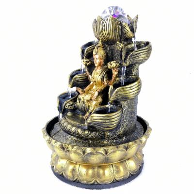 China Europe Feng shui resin water fountain statues decorative crafts of indoor waterfall tableto for sale