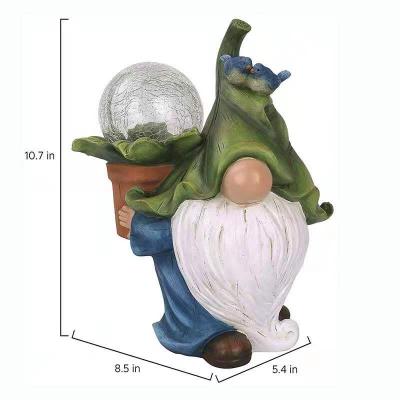 China Europe craft supplies resin crafts solar lantern dwarf figurines garden decoration for china for sale