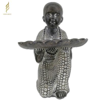 China China Factory Custom Resin Buddha Statue Home Decor Monk Figurines Handwork Happy Buddha Statue for sale