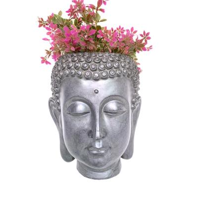 China China home decor feng shui resin buddha statues head flower pot for sale for sale