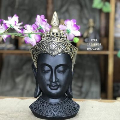 China China Sculpture Art Resin Buddha Head Flower Pot Ornaments Crafts Decoration For Sale for sale