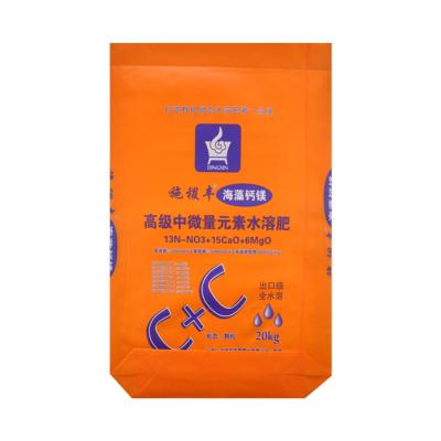 Cina borsa tessuta pp laminata BOPP 20kg per l'imballaggio solubile in acqua del fertilizzante in vendita