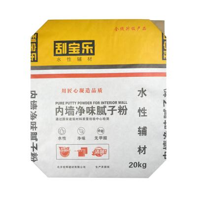 China Moisture Proof Multiwall Paper Valve Bags 20kg For Packing Tile Adhesive for sale