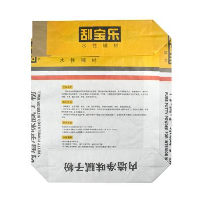 China Custom Design Multiwall Kraft Paper Bags Valve Sealed Type Dustproof Offset Printing for sale