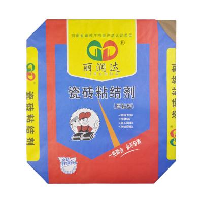 China 25kg Dry Mortar Multiwall Paper Bags with External Valve Eco friendly Waterproof for sale