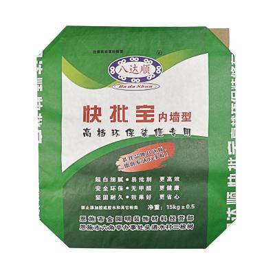 China 15kg Cement Packing Kraft Paper Valve Bag Non Scratch Customized Size / Printing for sale