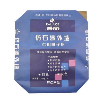 China 4 Last Soem-/ODM-Service Falten-externer Ventil Multiwall Kraftpapier Papiertüte-20kg zu verkaufen