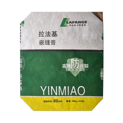 China Building Materials Packaging Kraft Paper Valve Bag 20kg Moisture Proof Waterproof for sale