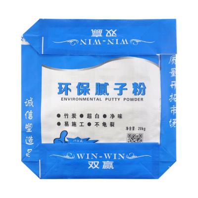 China Valve Type PP Cement Bags , Polypropylene Woven Putty Powder Packaging Bag for sale