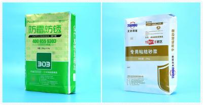 China Polypropylene Block Bottom Cement Bags / PP Woven Packaging Bags 20kg 25kg for sale