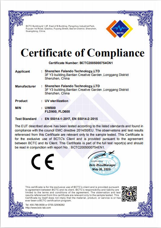 CE - Shenzhen Falando Technology Ltd.