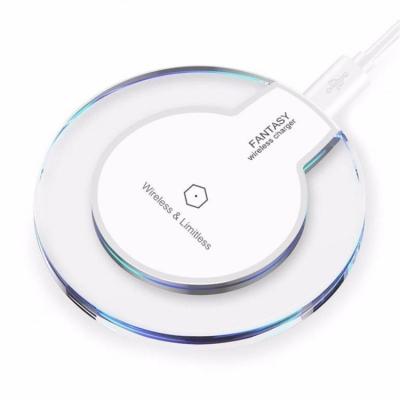 China Universal Cell Phone Imagination Qi Radio Charging LED Light For iPhone For Samsung Mobile Phone K9 Crystal Wireless Charger for sale