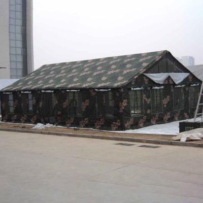 China Diagonal tying type wholesale canvas outdoor camping winter army green camouflage steel frame military tent for sale