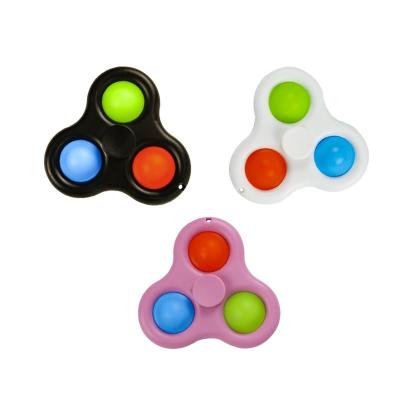 China Trigger Pops Simple Sound Dimple Spinner Fidget Toys Push Up Bubble Worry Trigger Snap Hand Spinners Gyro Sensory Fidgety People Play for sale