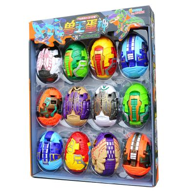 China Kids Toys 12cm Dinosaur Robot Transformation Toys 2 In 1 Dinosaur Egg Dinobots Action Numbers Gift Transformed Dinosaur Robot Toy for sale