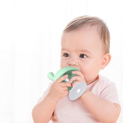 China Soft Silicone Baby Soothing Pacifier Mushroom Teether Breast Shape For Sucking Step Prevent Finger Chewing Drop Down Toy for sale