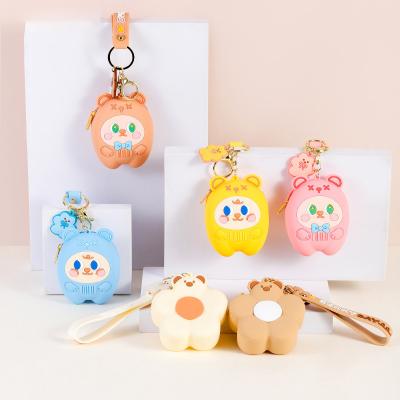 China Waterproof Pop Figet Toys Coin Clips Mini Soft Silicone Popper Mouse Wallet Bags Kids Gift Zipper High Capacity Card Pack With Key Chain for sale