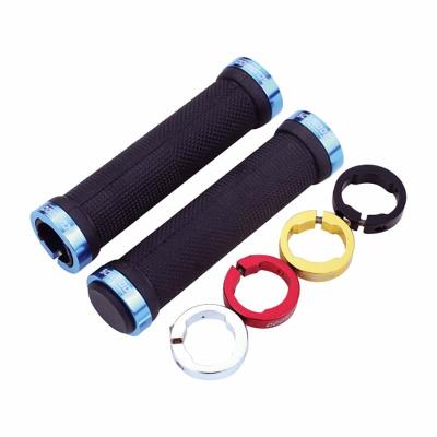 China Anti-skid BMX Band Bicycle Lock Ring Handlebars Grips MTB Mountain Road Bike Parts With Aluminum Lock for sale