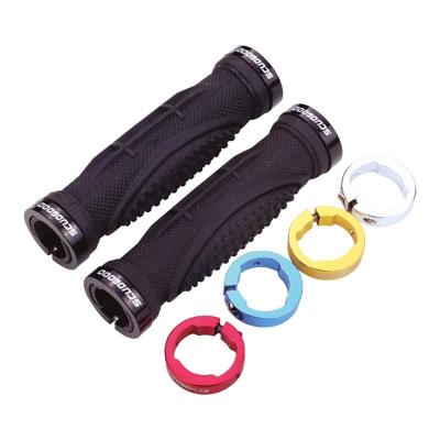 China BMX TPR Rubber Ergonomic Design Double Locking Bike Handlebar Grips for sale