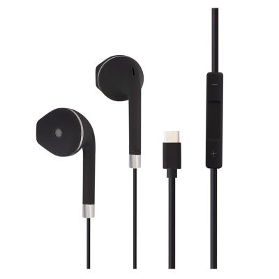 China Perfect Sound In Ear Stereo USB C Type-C Earphone Earbuds Earbuds With MIC Strip Wired Earbuds For Huawei Samsung for sale