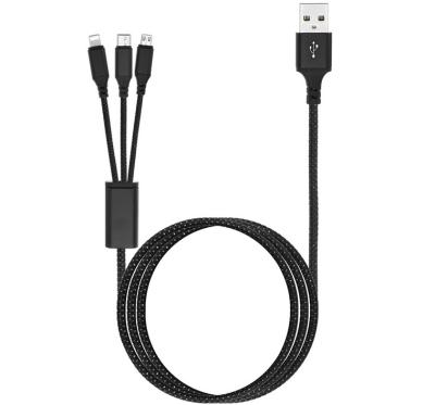 China Universal Fast Charging Braided Type-C MFi Micro Cord Multi Nylon Charger Mobile Phone Speed ​​USB 2.4A Cable Function Cable for sale