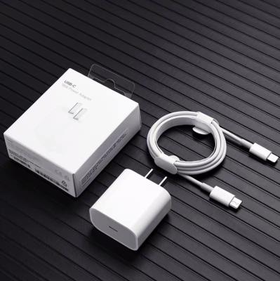 China Original Mobile Phone Us UK 18w Eu Type Quick Charging PD USB C Power Adapter QC 3.0 Wall Charger With Cable For iPhone 12 Apple 11 for sale