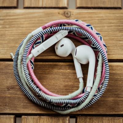 China In-Ear Custom 3.5mm Nylon Braided Earphone Wired Braided Earbuds Cable Earphone With Mic for sale