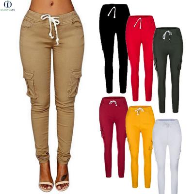 China Hot Sale Fashion QUICK DRY Legging For Women Drawstring Legging Panties 2021 Women's Long Pants High Waist Casual Cargo for sale