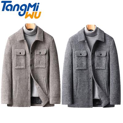 China TMW New Waterproof Winter Men's Wool Jacket Men's Wool Coat Long Straight Coats Regular Coat Tooling Jacket Men for sale