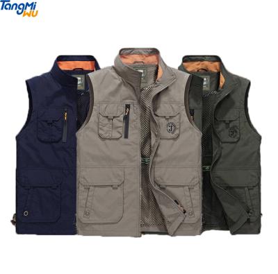 China QUICK DRY Outdoor Mesh Vest Multi Pocket Work Vest Tool Tool Utility Utility Lightweight Fishing Shooting Vest for sale