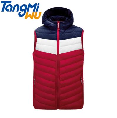 China Wholesale Winter Anti-pilling Men's Clothing Hooded Quilting Stripper Jacket Zipper Up Mens Invest Winter Coat Cotton Clothes Tailored Sleeveless Jacket for sale