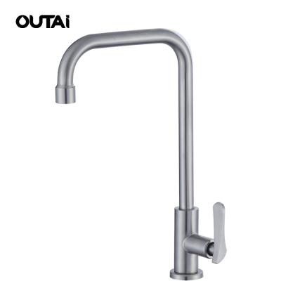 China Thermostatic Faucets Fashion Gooseneck Durability Faucet 360 Degree Swivel Spout Kitchen Mixer for sale