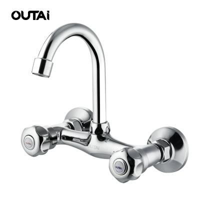 China Metered Faucets Bathroom Tap Rotating Spout Chrome Plated Cold Hot Mixer Water Taps Basin Faucet For Bathroom for sale