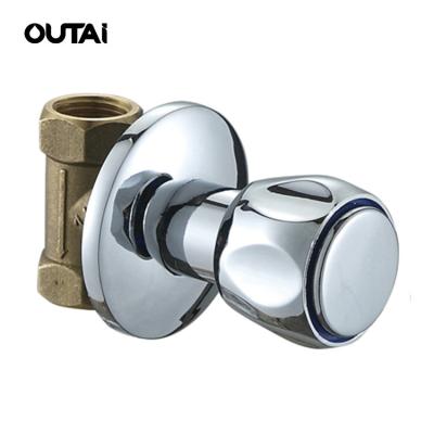 China Brass Angle Valve Quarter Turn Faucet Best Standard Accessory Water Cut Chromed Finish Angle Valve for sale