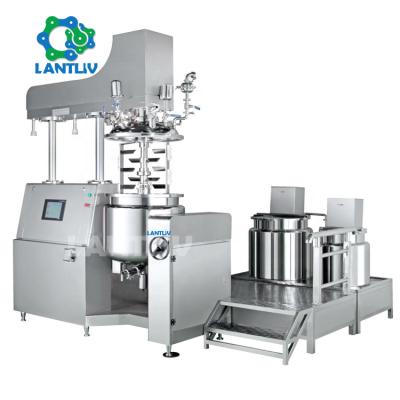 China 350 Liters High End Handmade Cosmetic Hydraulic Lotion Equipment Facial Vacuum Carrier Body Homogenizing Paste Making Machine for sale