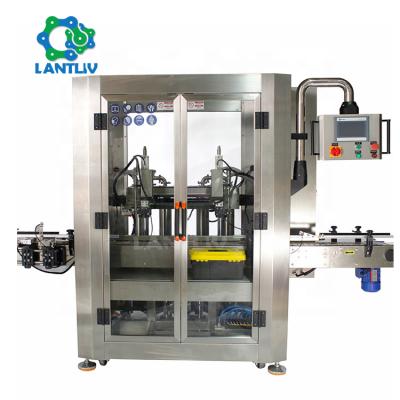 China Automatic Food Hand Sanitizer Production Line Dual Nozzles Servo Cosmetic Cream Shampoo Plunger Pump Lotion Tracking Filling Machine for sale