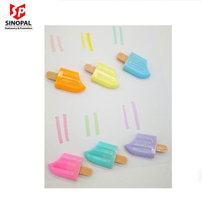 China office & School Markers 2021 Hot Selling Candy Colors Pastel Ice Cream Highlighter Bar for Promotion and Gift for sale