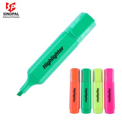 China office & School Markers Good Quality Cheap Cost 6 Assorted Colors Flat Highlighter Pen For School And Office for sale