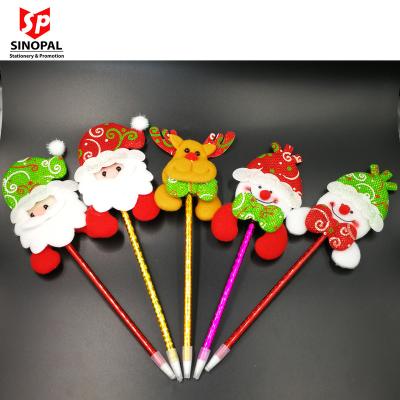 China Funny Christmas Gift Animation Santa Claus Ball Pen For Kids Christmas Gift for sale