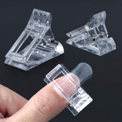 China Nail Fingers Setting Clip Wholesale Gel Nail Tips Clip Finger Extension Manicure Plastic Clamp Comfortable To Use for sale